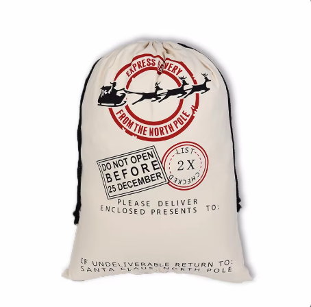 Beige Personalised Christmas Sack