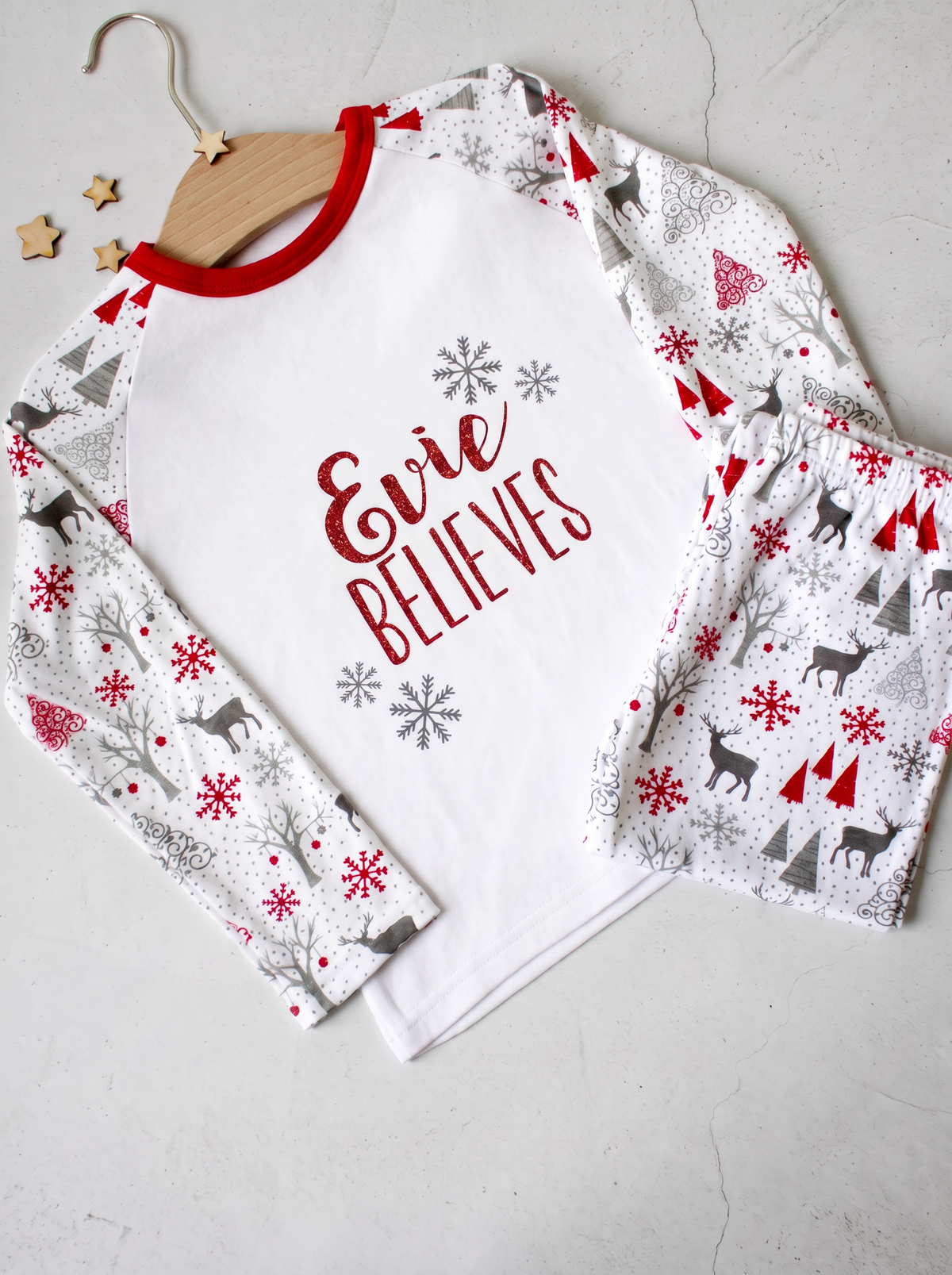 Snow flake personalised Christmas Pyjamas