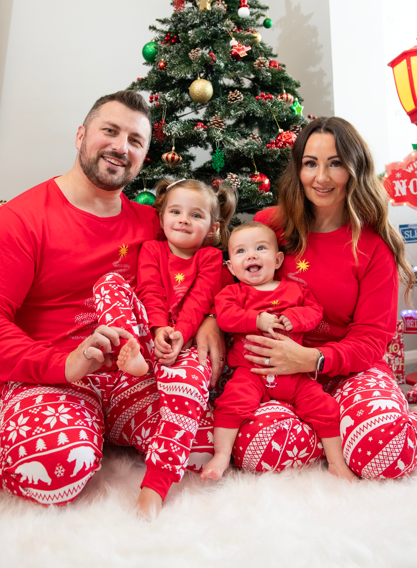 Red Family Matching Christmas Pyjamas