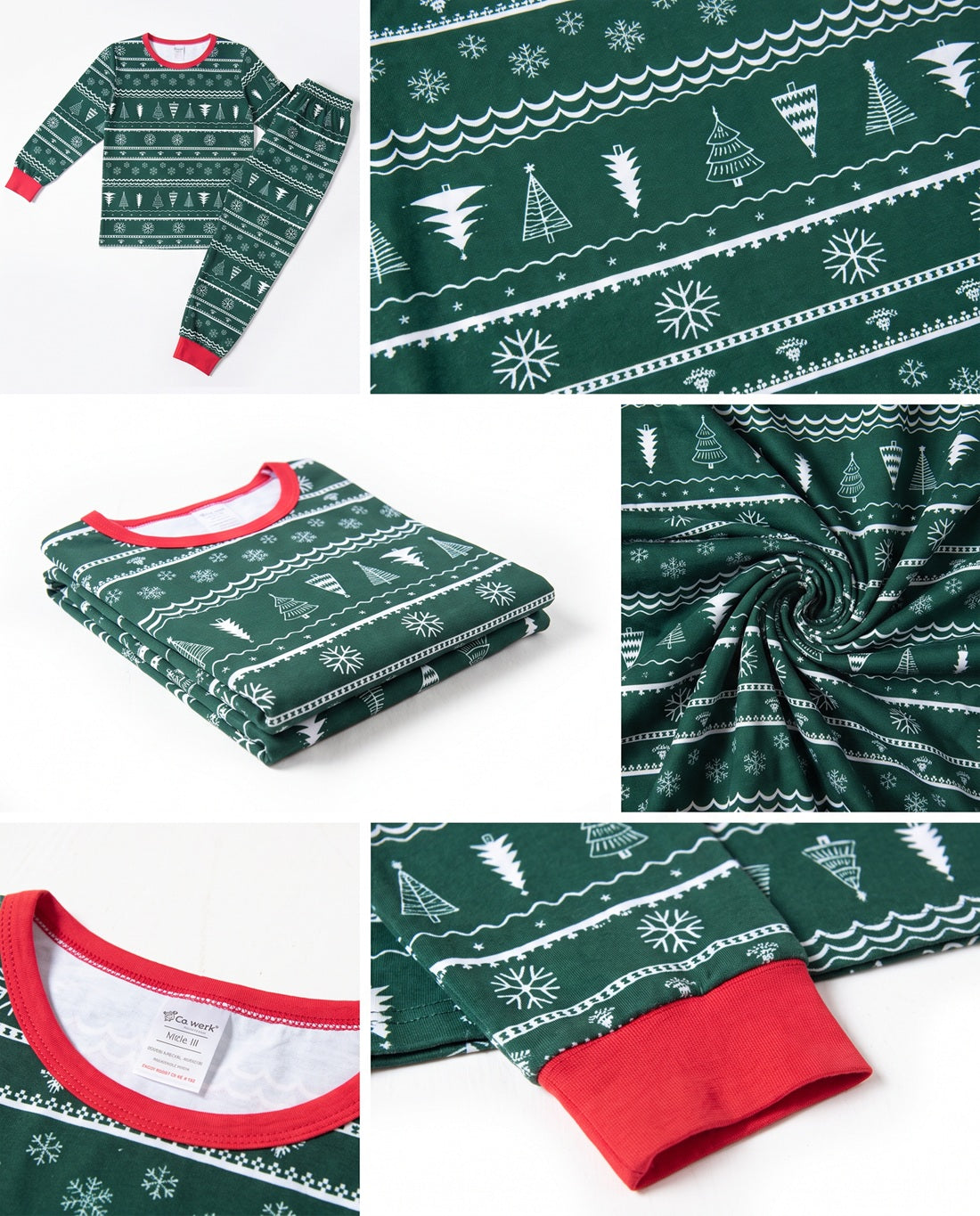 Couples Magical Green Christmas PJs