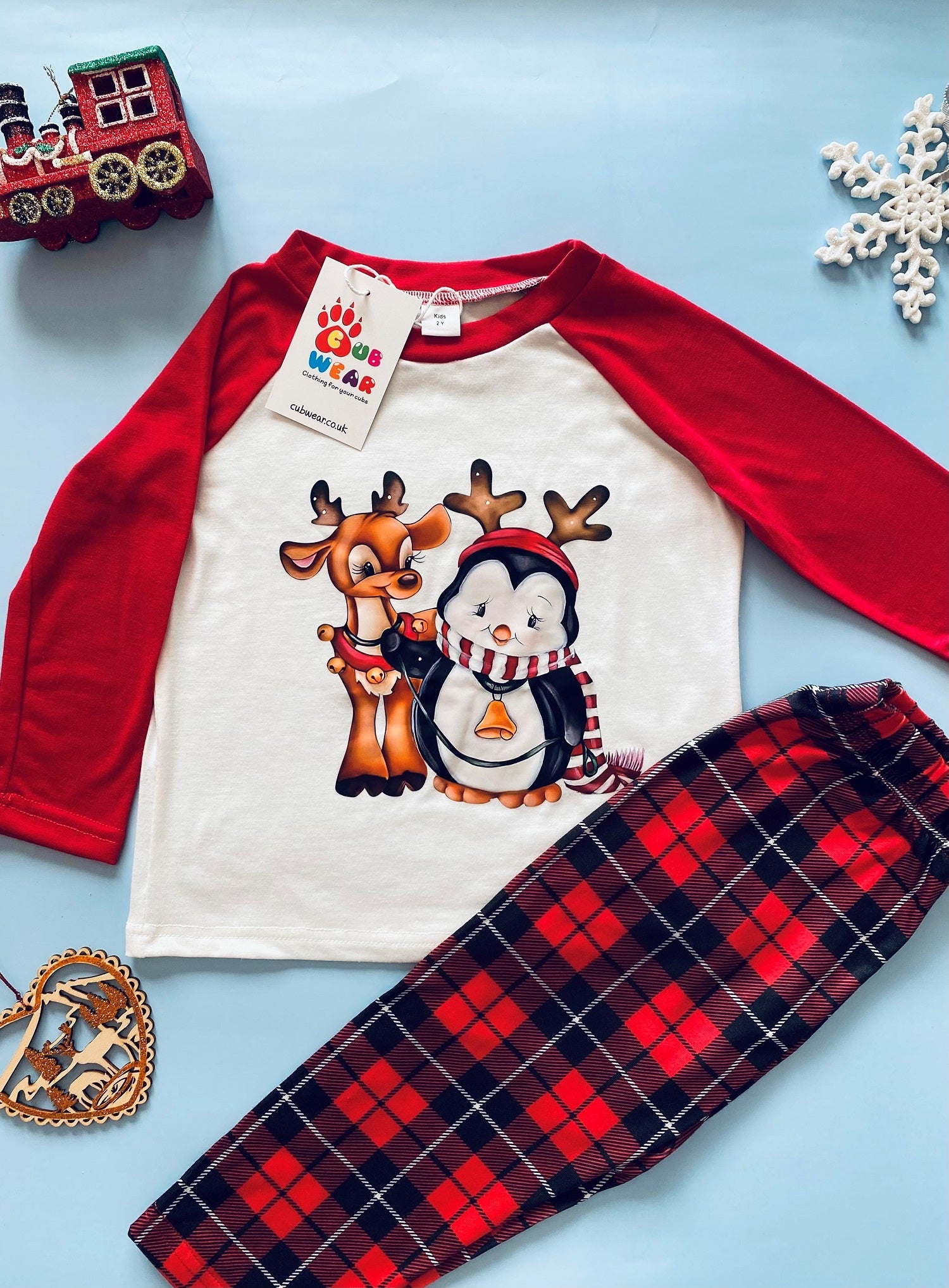 Penguin Reindeer Christmas PJs