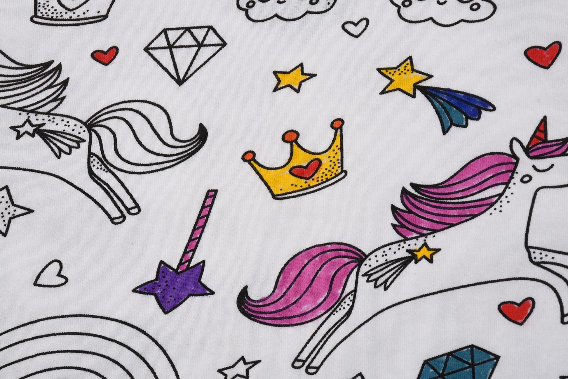 Unicorn Colour me in Christmas PJs