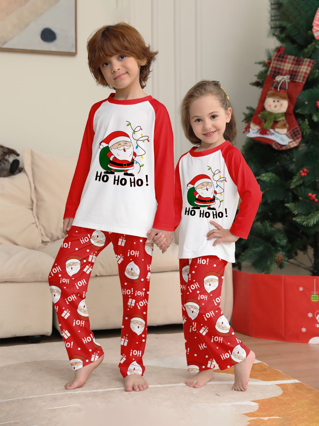 HO HO HO Family Matching Christmas Pyjamas
