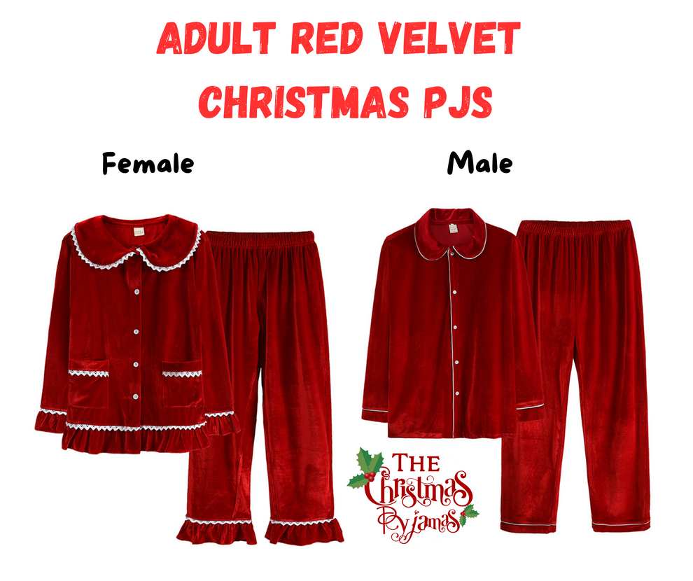 Red Velvet PJs Adults | The Christmas Pyjamas