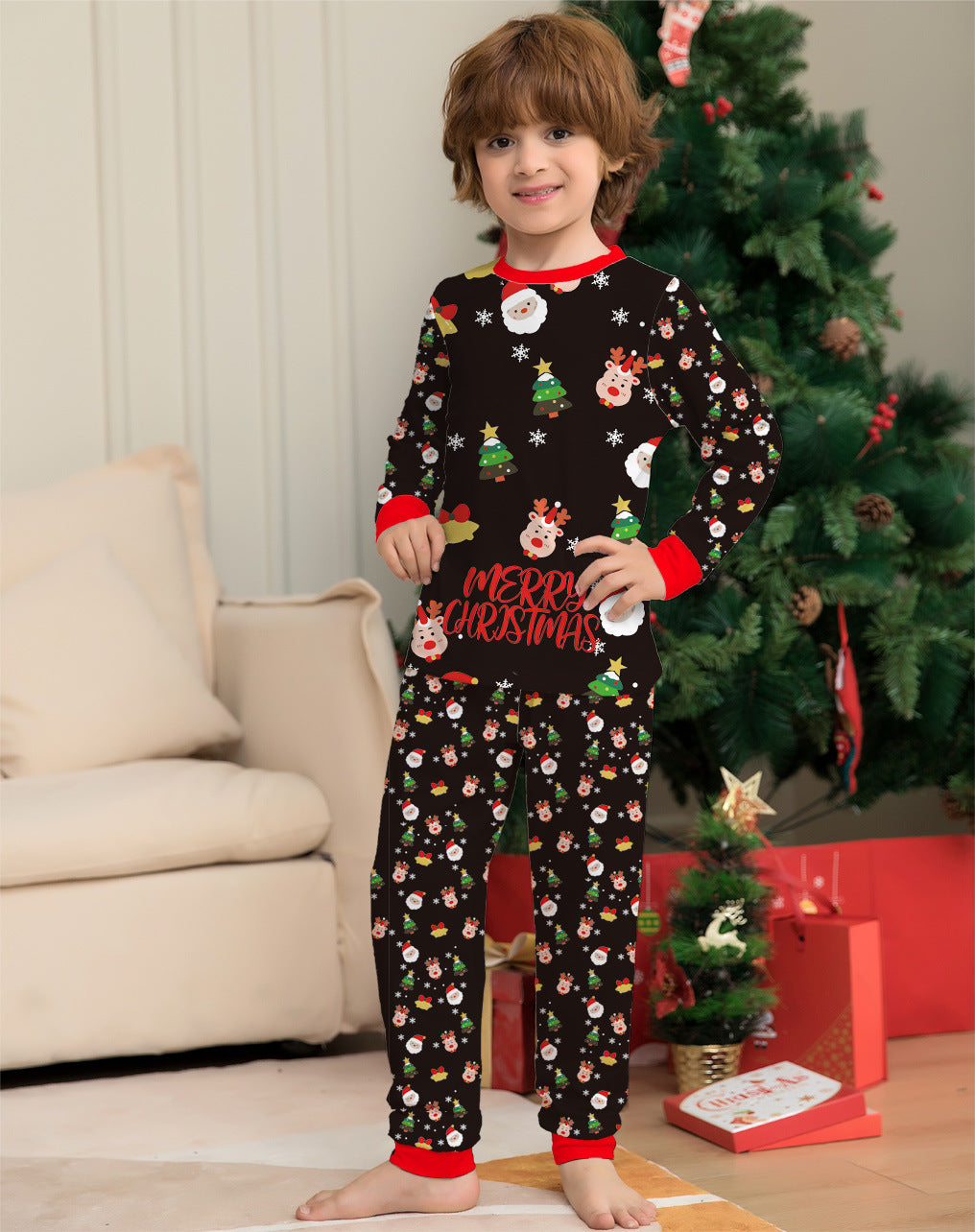 Black Merry Christmas PJs