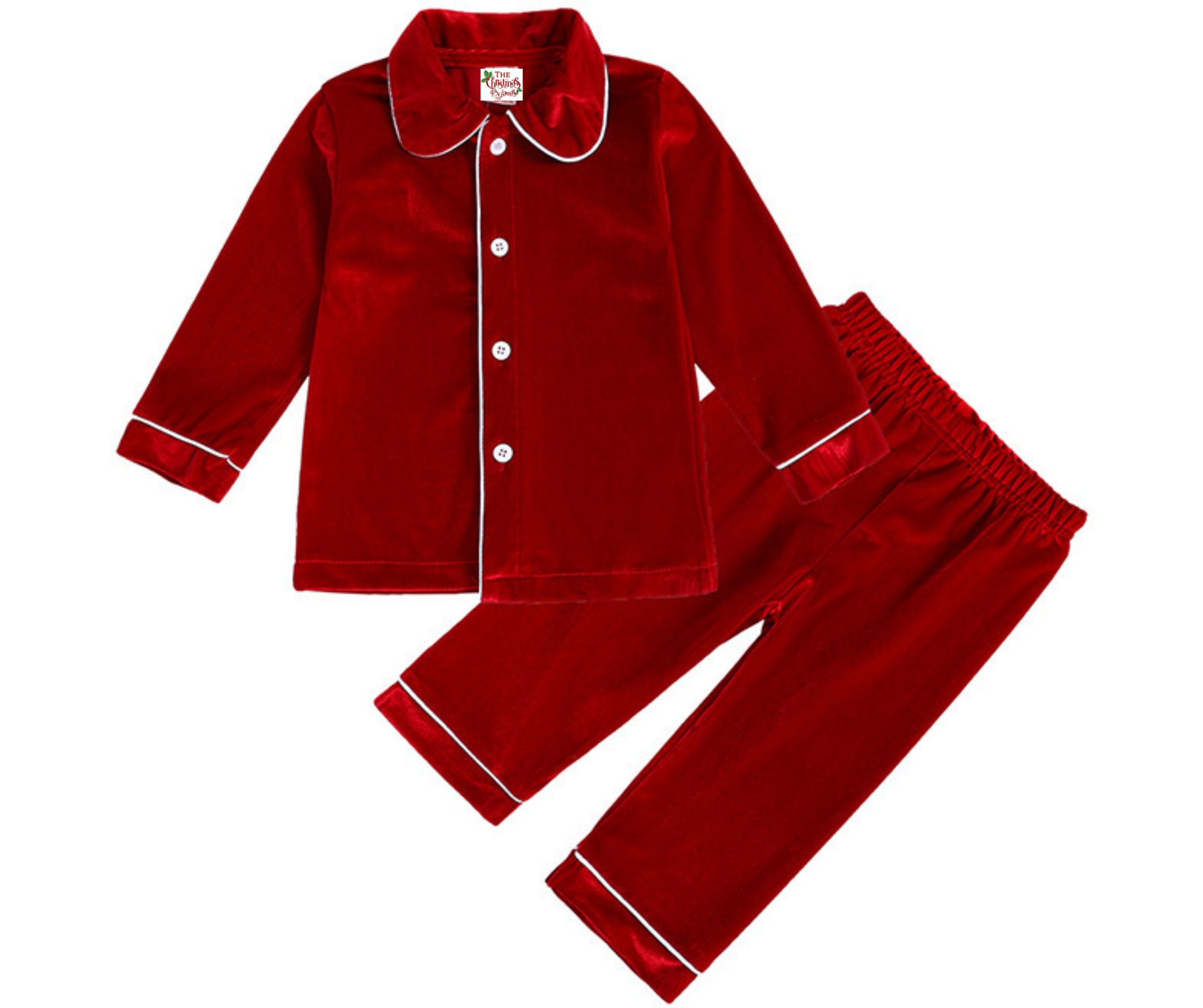 Boys Red Velvet Christmas PJs