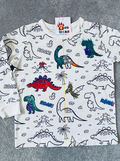 Dinosaur Colour Me in Pyjamas