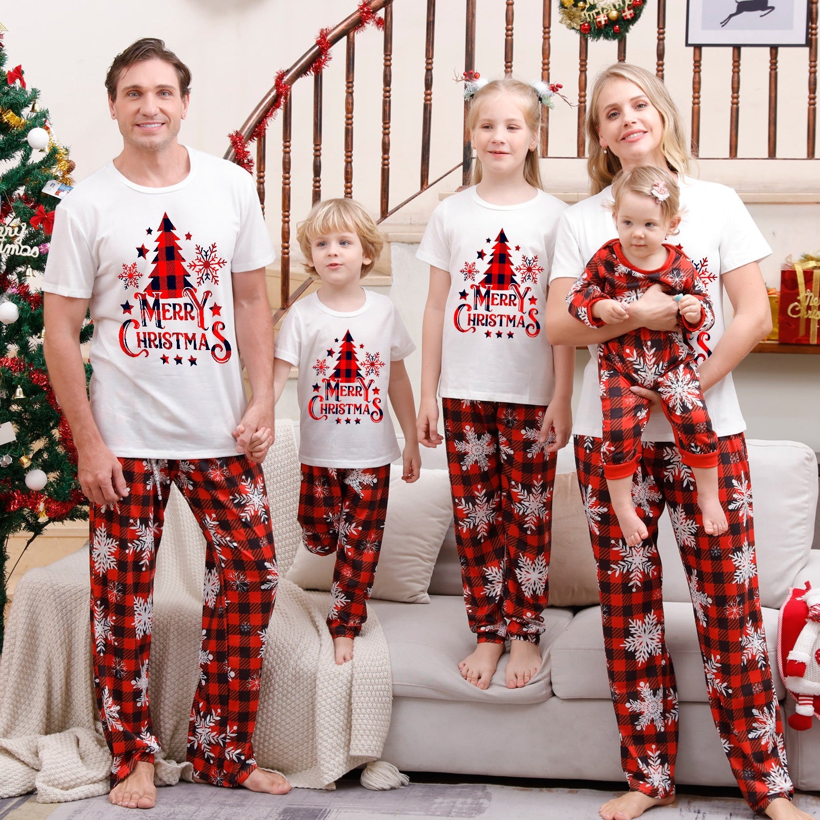 Matching Family Christmas T-Shirt & PJ Set
