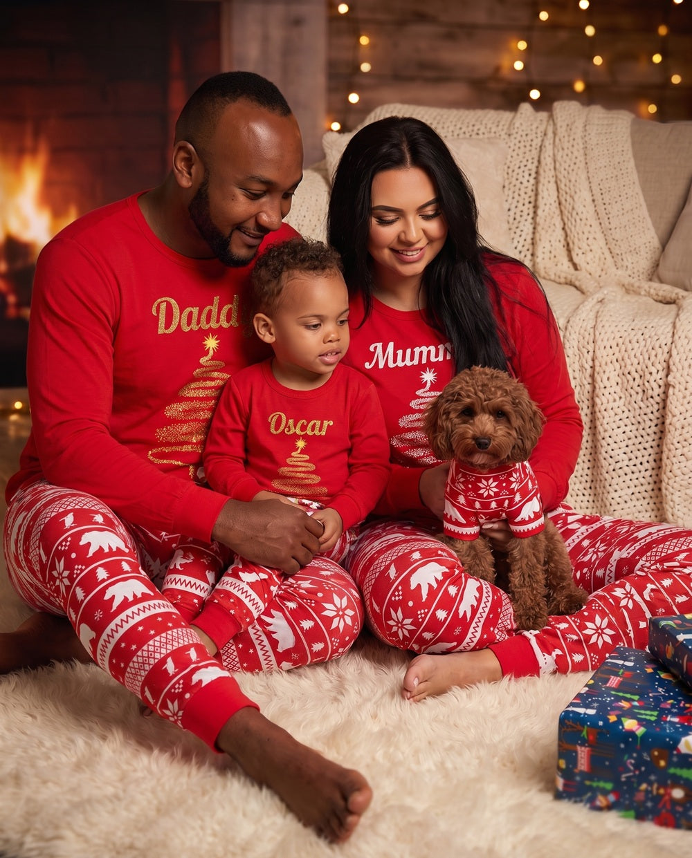 Personalised Red Magic Christmas PJs