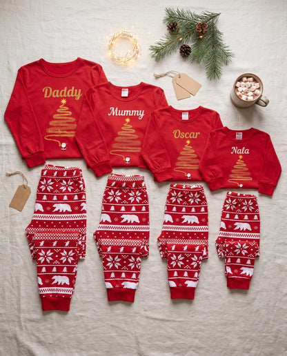 Personalised Red Magic Christmas PJs