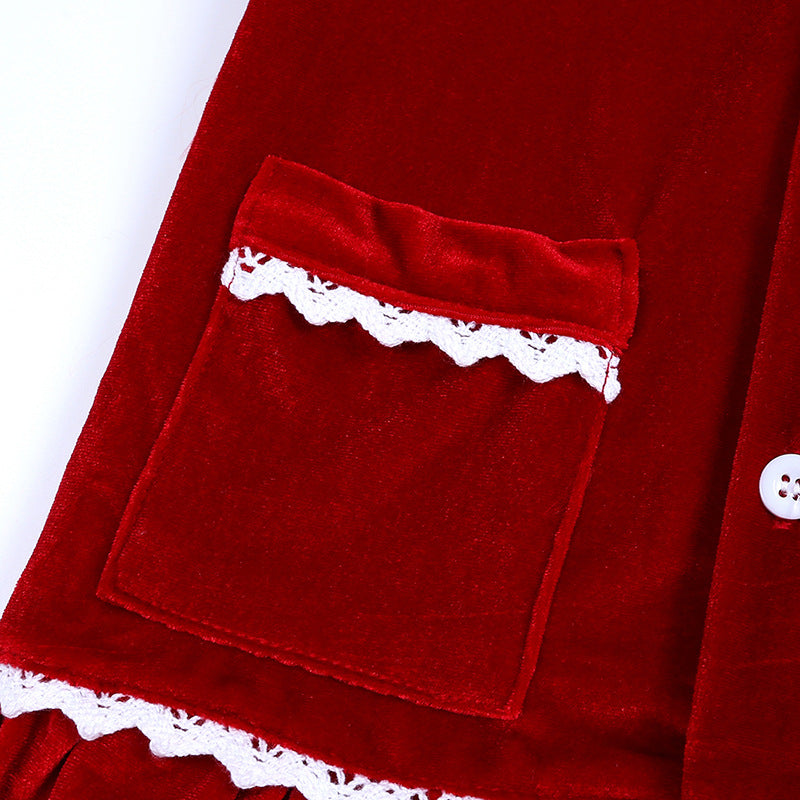 Kids Red Velvet Christmas PJs