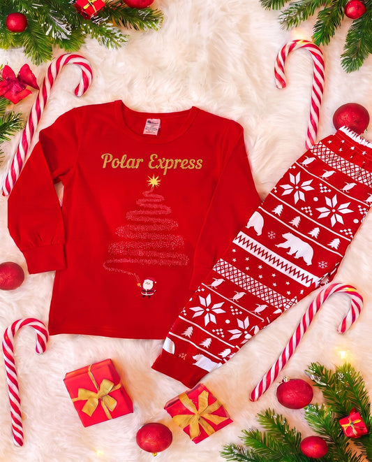 Red Polar Express Christmas Pyjamas