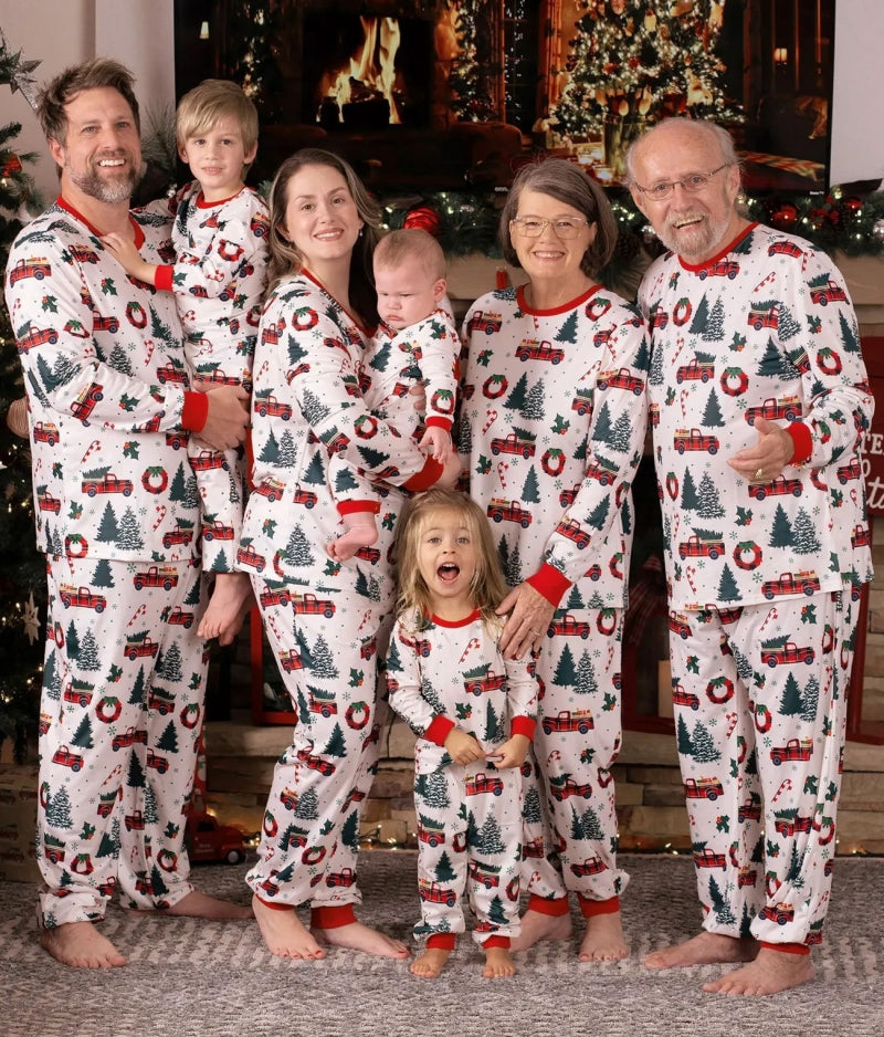 White Christmas Trucking Pyjamas