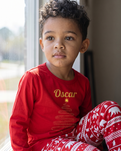 Personalised Red Magic Christmas PJs