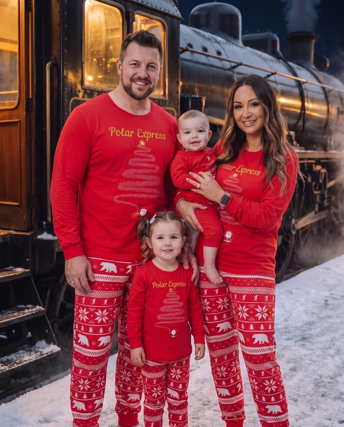 Red Polar Express Christmas Pyjamas