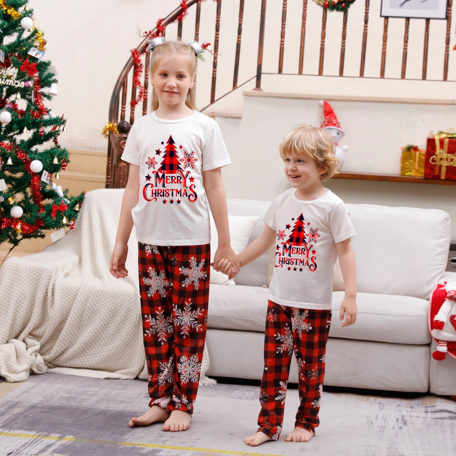 Matching Family Christmas T-Shirt & PJ Set