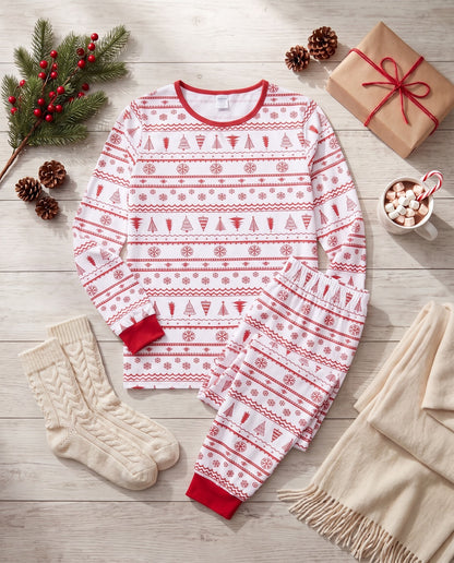 Couples Matching White Christmas PJs