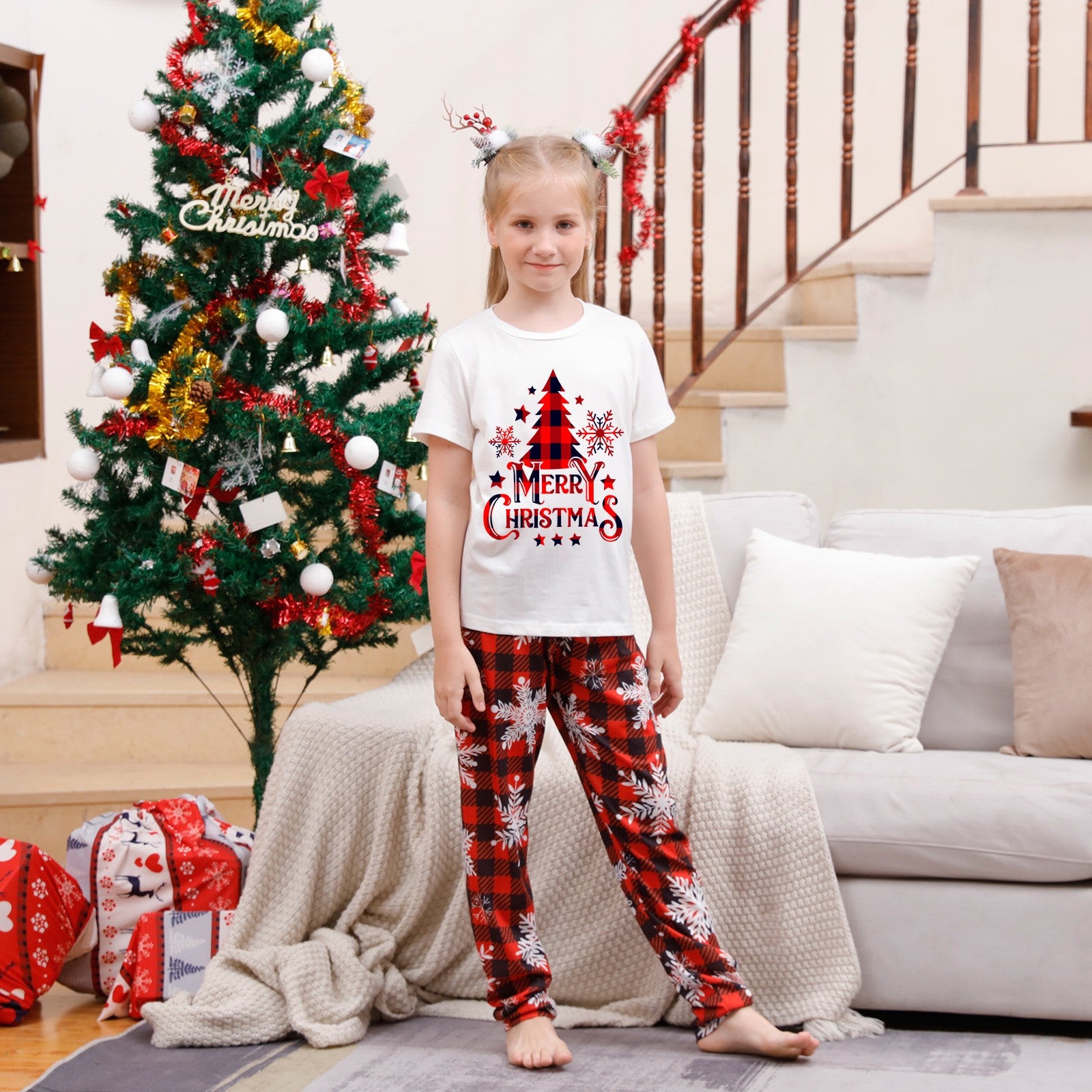 Matching Family Christmas T-Shirt & PJ Set