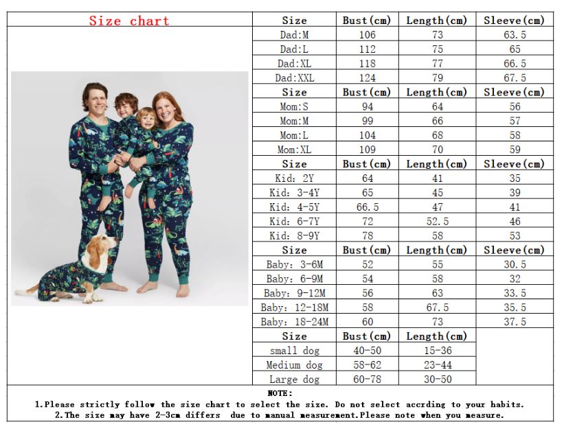 Dinosaur Family Christmas Pyjamas